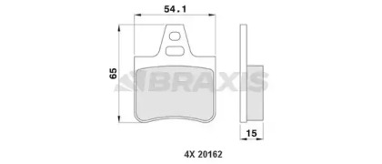 Комплект тормозных колодок BRAXIS AA0164