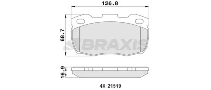 Комплект тормозных колодок BRAXIS AA0165