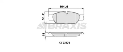 Комплект тормозных колодок BRAXIS AA0217