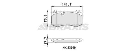 Комплект тормозных колодок BRAXIS AA0233