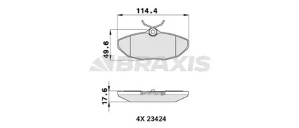 Комплект тормозных колодок BRAXIS AA0265