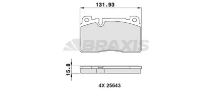 Комплект тормозных колодок BRAXIS AA0286