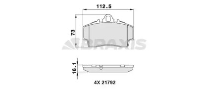 Комплект тормозных колодок BRAXIS AA0295