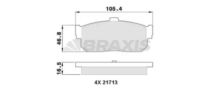 Комплект тормозных колодок BRAXIS AA0310