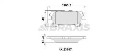 Комплект тормозных колодок BRAXIS AA0329