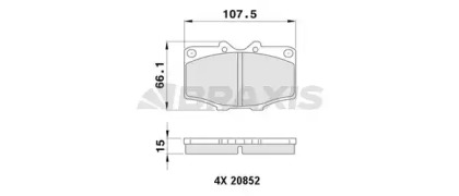 Комплект тормозных колодок BRAXIS AA0377