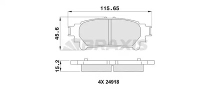 Комплект тормозных колодок BRAXIS AA0385