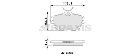 Комплект тормозных колодок BRAXIS AA0406