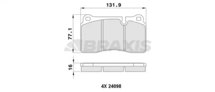 Комплект тормозных колодок BRAXIS AA0409