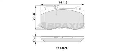 Комплект тормозных колодок BRAXIS AA0440