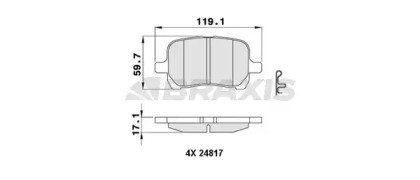 Комплект тормозных колодок BRAXIS AA0459