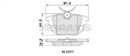 Комплект тормозных колодок BRAXIS AA0478