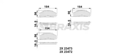 Комплект тормозных колодок BRAXIS AA0502