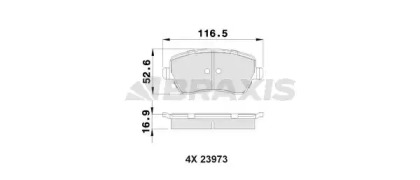 Комплект тормозных колодок BRAXIS AB0006