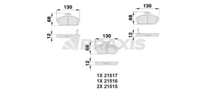 Комплект тормозных колодок BRAXIS AB0023