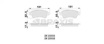 Комплект тормозных колодок BRAXIS AB0024