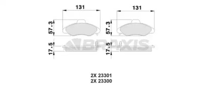 Комплект тормозных колодок BRAXIS AB0033