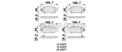 Комплект тормозных колодок BRAXIS AB0047
