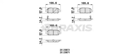 Комплект тормозных колодок BRAXIS AB0057