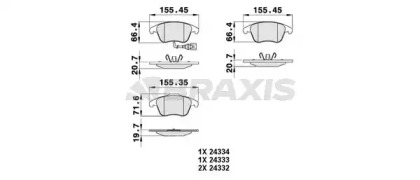 Комплект тормозных колодок BRAXIS AB0059