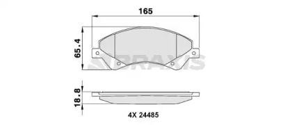 Комплект тормозных колодок BRAXIS AB0068