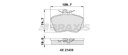 Комплект тормозных колодок BRAXIS AB0069