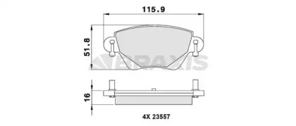 Комплект тормозных колодок BRAXIS AB0091