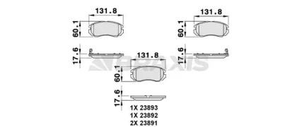 Комплект тормозных колодок BRAXIS AB0092