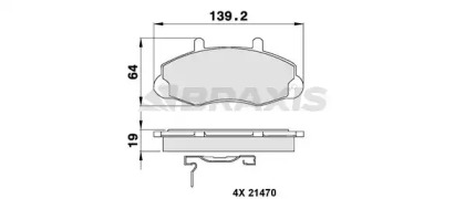 Комплект тормозных колодок BRAXIS AB0098