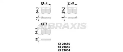 Комплект тормозных колодок BRAXIS AB0105