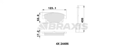 Комплект тормозных колодок BRAXIS AB0109