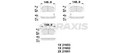 Комплект тормозных колодок BRAXIS AB0122