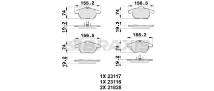 Комплект тормозных колодок BRAXIS AB0130