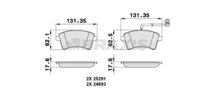 Комплект тормозных колодок BRAXIS AB0140