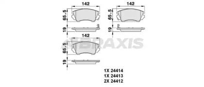 Комплект тормозных колодок BRAXIS AB0144