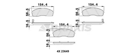 Комплект тормозных колодок BRAXIS AB0147