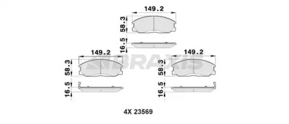 Комплект тормозных колодок BRAXIS AB0153