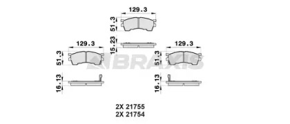 Комплект тормозных колодок BRAXIS AB0157