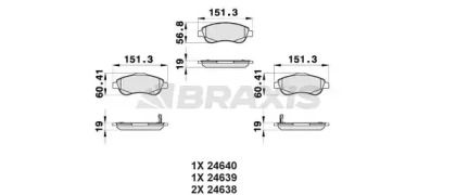 Комплект тормозных колодок BRAXIS AB0162