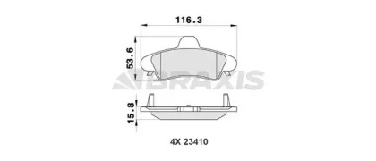 Комплект тормозных колодок BRAXIS AB0192