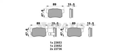 Комплект тормозных колодок BRAXIS AB0205