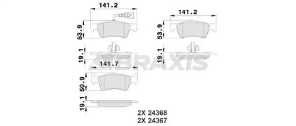 Комплект тормозных колодок BRAXIS AB0210