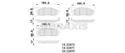 Комплект тормозных колодок BRAXIS AB0213