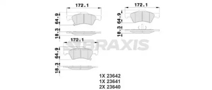 Комплект тормозных колодок BRAXIS AB0214