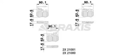 Комплект тормозных колодок BRAXIS AB0216