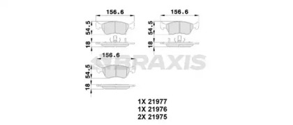 Комплект тормозных колодок BRAXIS AB0230