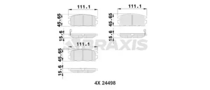 Комплект тормозных колодок BRAXIS AB0236