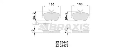 Комплект тормозных колодок BRAXIS AB0238