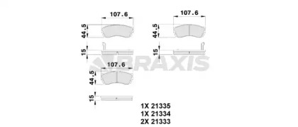 Комплект тормозных колодок BRAXIS AB0239