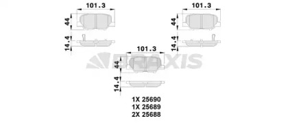 Комплект тормозных колодок BRAXIS AB0240